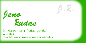 jeno rudas business card